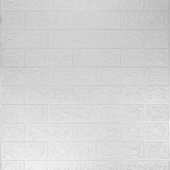 Painel 3d tijolo adesivo 70 x 77 x 0,5 (branco)