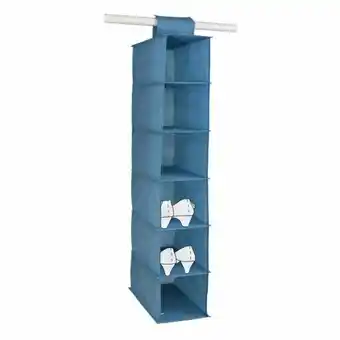 Organizador de sapatos 6 pares tnt azul marinho 94x18x30cm spaceo