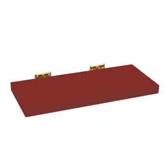 Prateleira com suporte 60x23cm madeira vermelha spaceo