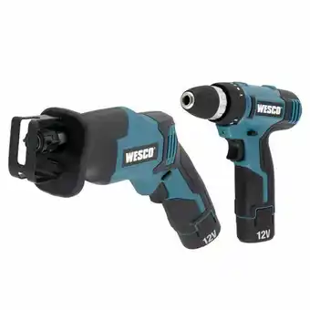 Leroy Merlin Combo furadeira parafusadeira e serra sabre 12v ws2532 + ws2535.9 wesco oferta