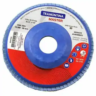 Leroy Merlin Disco flap cônico 4,1/2 pol grao 80 oferta