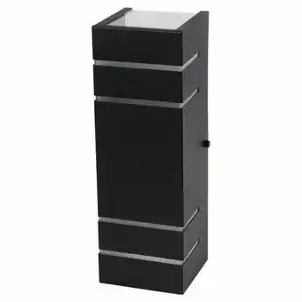 Leroy Merlin Arandela retangular 4 frisos externa interna muro parede alumínio preto - rei da iluminação oferta