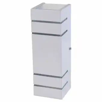 Leroy Merlin Arandela retangular 4 frisos externa interna muro parede alumínio branco - rei da iluminação oferta
