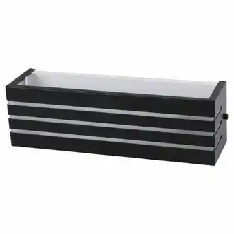 Leroy Merlin Arandela frisada 30cm friso luminária externa interna muro parede alumínio preto - rei da iluminação oferta