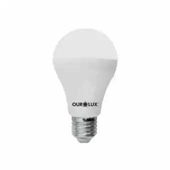 Lâmpada led bulbo luz amarela 15w superled ourolux bivolt