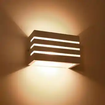 Arandela frisada luminária branca para muro parede externa g9 st548