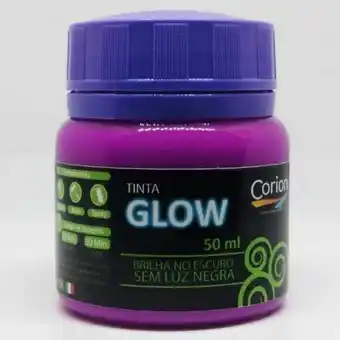 Leroy Merlin Tinta glow corion led cell 50ml brilha sem luz negra. luminescente. cor roxo neon oferta