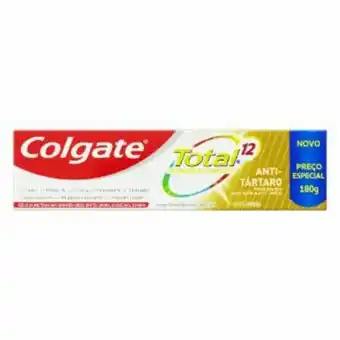 Havaianas Creme dental antitártaro colgate total 12 caixa 180g oferta