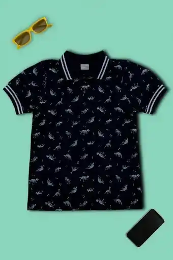 Polo infantil menino estampa dino