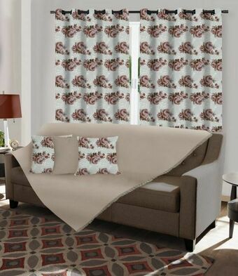 Cortina rustica estampada 180x200