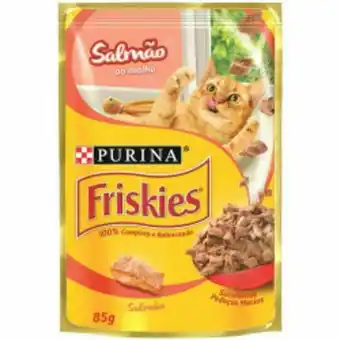 Alimento para gato friskies salmão ao molho 85g
