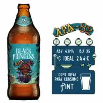 Cerveja apa puro malte 82 black princess garrafa 600ml