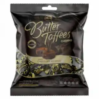 Bala arcor butter toffees caramelo e chokko chocolate amargo pacote 100g