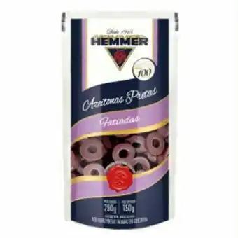 Azeitona hemmer pretas fatiadas 150gr