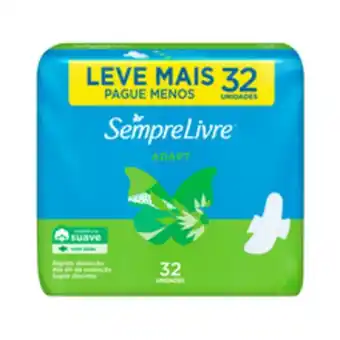 Absorvente sempre livre seca fit com abas com 32 unidades