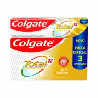 Havaianas Creme dental colgate com 3 total 12 anti tártaro 90g oferta