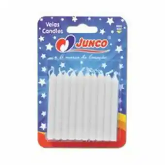 Vela aniversário junco palito com 20 branca