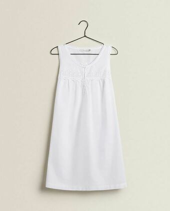 Camisa de dormir algodão bordados