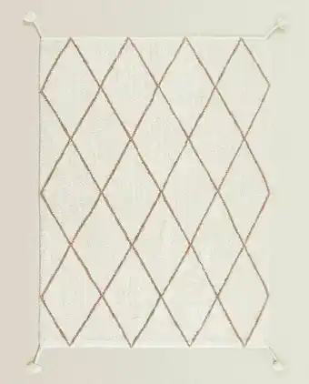 ZARA HOME Tapete desenhos geométricos multicoloridos oferta