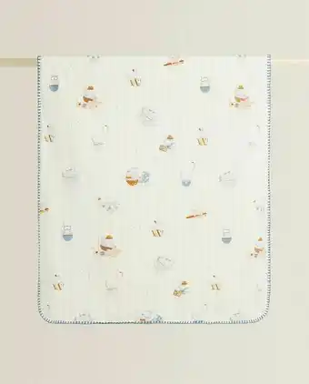 ZARA HOME Manta elefantes na praia efeito waffle oferta