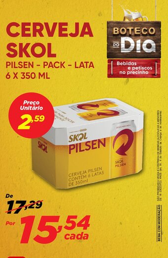 Dia CERVEJA SKOL PILSEN - PACK - LATA 6 X 350 ML oferta