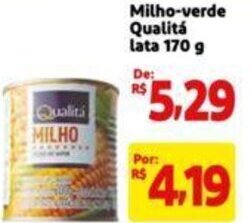 Extra Supermercado Milho-verde Qualitá lata 170 g oferta