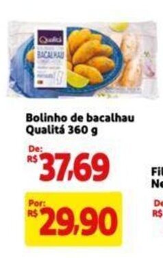 Extra Supermercado Bolinho de bacalhau Qualitá 360 g oferta