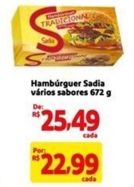 Extra Supermercado Hambúrguer Sadia vários sabores 672 g oferta