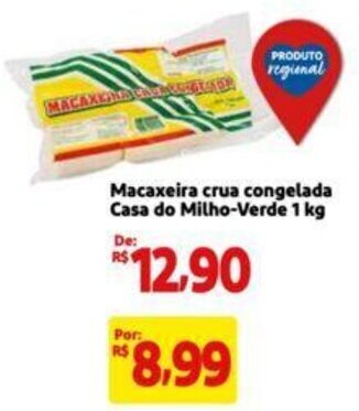 Extra Supermercado Macaxeira crua congelada Casa do Milho-Verde 1 kg oferta