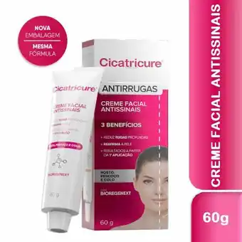Farmácias Pague Menos Creme cicatricure antissinais 60g oferta