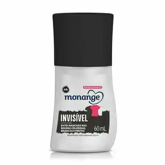 Desodorante roll-on antitranspirante monange feminino invisível 60ml