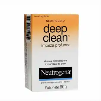 Farmácias Pague Menos Sabonete facial neutrogena deep clean 80g oferta