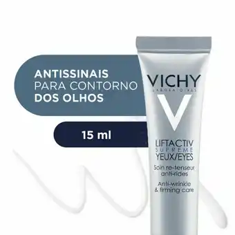 Farmácias Pague Menos Creme anti-idade para a área dos olhos vichy liftactiv supreme olhos 15ml oferta
