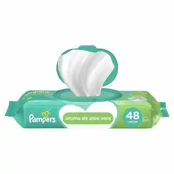 Lenços umedecidos pampers aroma de aloe vera 48 unidades