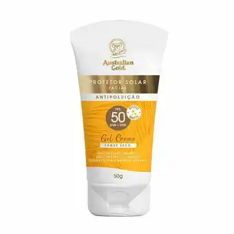 Farmácias Pague Menos Protetor solar facial australian gold fps50 efeito matte 50g oferta