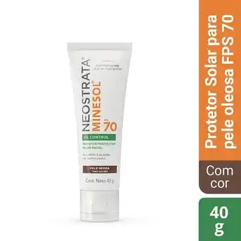 Farmácias Pague Menos Neostrata minesol protetor solar facial oil control fps70 pele negra 40g oferta