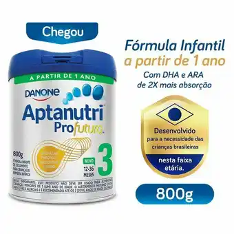 Fórmula infantil aptanutri profutura 3 800g