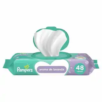 Farmácias Pague Menos Lenços umedecidos pampers aroma de lavanda 48 unidades oferta