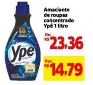 Extra Supermercado Amaciante de roupas concentrado Ypê 1 litro oferta