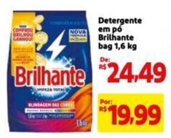 Extra Supermercado Detergente em pó Brilhante bag 1,6 kg oferta