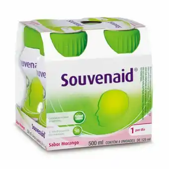 Souvenaid com 4 unidades sabor morango 125ml