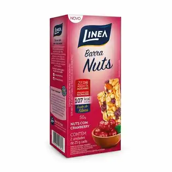 Farmácias Pague Menos Barra linea nuts cramberry 25g com 2 unidades oferta