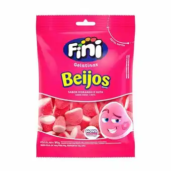 Bala fini beijos morango 100g