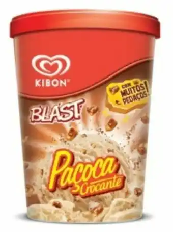 Sorvete blast paçoca crocante pote 1l