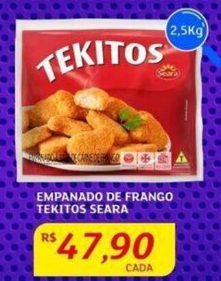 Assaí Atacadista EMPANADO DE FRANGO TEKITOS SEARA 2,5Kg oferta