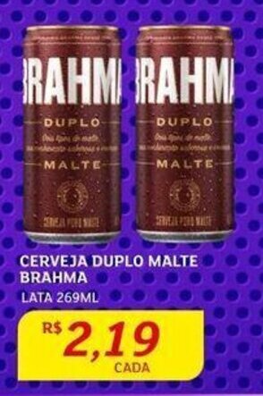 Assaí Atacadista CERVEJA DUPLO MALTE BRAHMA LATA 269ML oferta