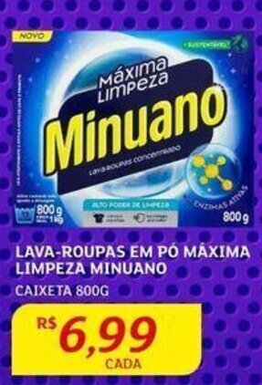 Assaí Atacadista LAVA-ROUPAS EM PÓ MÁXIMA LIMPEZA MINUANO CAIXETA 800G oferta