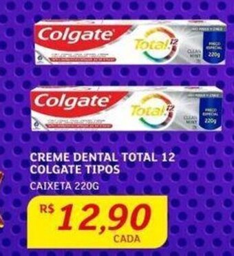 Assaí Atacadista CREME DENTAL TOTAL 12 COLGATE TIPOS CAIXETA 220G oferta