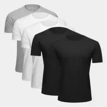 Kit camiseta básica ultimato masculina - 5 peças