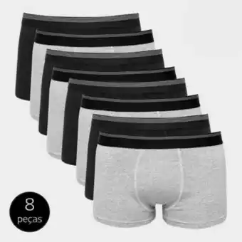 Kit cueca boxer unw elástico listras 8 peças